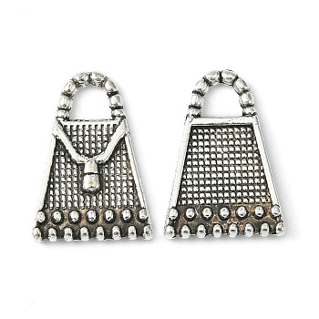 Tibetan Style Alloy Pendants, Lead Free, Cadmium Free and Nickel Free, Antique Silver, 16.5x12x2mm, Hole: 3mm