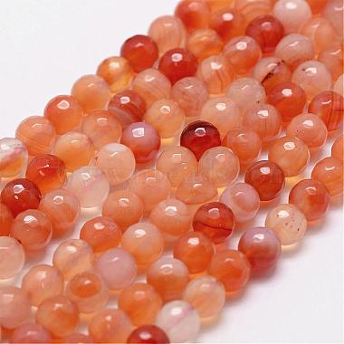 6mm Coral Round Carnelian Beads