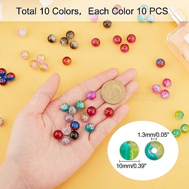 Round Transparent Crackle Glass Beads(CCG-X0006-10mm-B)-2