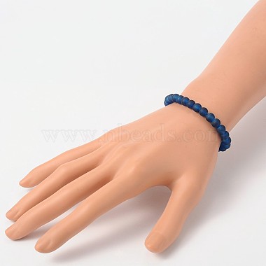 Stretchy Frosted Glass Beads Kids Bracelets for Children's Day(BJEW-JB01768-04)-3