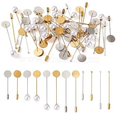 60 Sets 12 Style Brass Stick Lapel Pins(KK-TA0001-25)-2