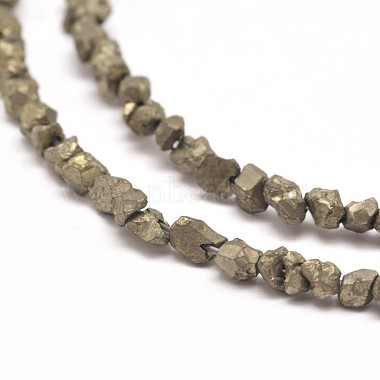 Natural Pyrite Nuggets Beads Strands(G-I125-84)-3