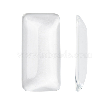 38mm Clear Rectangle Glass Cabochons