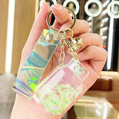 Acrylic Luminous Into Oil Canister Pendant Keychains(LUMI-PW0004-018C)-2