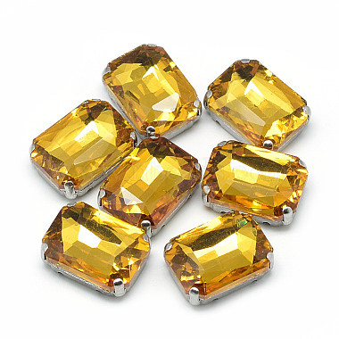 Gold Glass Rhinestone Multi-Strand Links