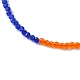 Faceted Rondelle Glass Beaded Necklace for Women(NJEW-M208-02C)-4