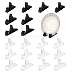 24Pcs 6 Styles Transparent Acrylic Display Holder for Photo Frame, Mixed Color, 8.1~11x1.2~2.5x4.3~5cm, 4pcs/style(ODIS-GA0001-61)