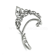 316 Surgical Stainless Steel Cuff Earrings, Fairy Ears, Right, Antique Silver, 64x52mm(EJEW-E300-05AS-03A)