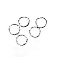 304 Stainless Steel Jump Rings, Open Jump Rings, Stainless Steel Color, 5x0.6mm, 22 Gauge, Inner Diameter: 3.8mm(STAS-E147-37P-5mm)