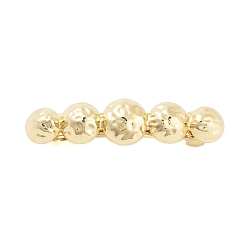 Alloy Hair Barrettes, for Woman Girls, Light Gold, Round, 18x75x16mm(OHAR-H010-01I-KCG)