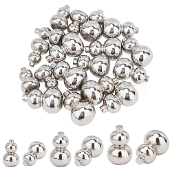 Unicraftale 18Pcs 3 Style 304 Stainless Steel Beads, Undrilled/No Hole Beads, Calabash, Stainless Steel Color, 12x8mm, 6pcs/style(STAS-UN0026-67)