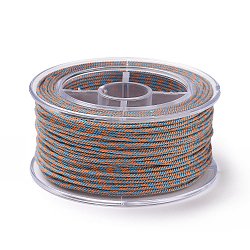 Macrame Cotton Cord, Braided Rope, with Plastic Reel, for Wall Hanging, Crafts, Gift Wrapping, Dark Orange, 1mm, about 30.62 Yards(28m)/Roll(OCOR-H110-01A-08)