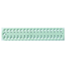 Plastic Cross Stitch Thread Holder, Embroidery Floss Organizer, Winding Plate, Sewing Accessories Board with 37 Holes, Aquamarine, 60x300mm(SENE-PW0001-007B)