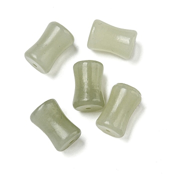 Natural Nephrite Jade/Hetian Jade Beads, Bamboo, 11x7mm, Hole: 1.2mm