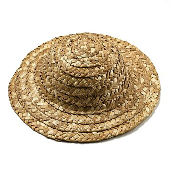 Mini Straw Hat, Doll Knitting Hat, Woven Cap DIY Craft Christmas Costume Accessory, Peru, 178x74mm