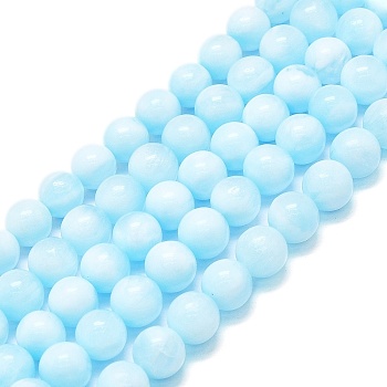 Natural Hemimorphite Beads Strands, Round, 8mm, Hole: 0.8mm, about 48~52pcs/strand, 15.35''~16.54''(39~42cm)