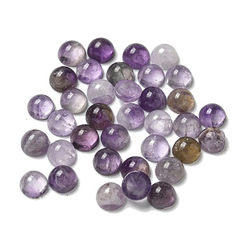 Natural Amethyst Cabochons, Half Round, 5x2.5mm