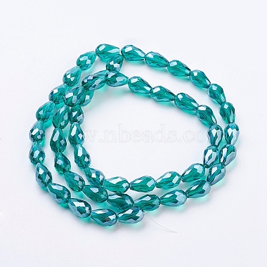 Electroplate Glass Beads Strands(EGLA-R008-15x10mm-M)-2