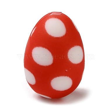 Red Egg Silicone Beads