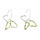 Butterfly Glass Beads Dangle Earrings for Girl Women(EJEW-JE04658-03)-1