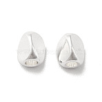 Brass Bead, Cadmium Free & Lead Free, Nuggets, 925 Sterling Silver Plated, 5x4x4mm, Hole: 2mm(KK-H442-13S)