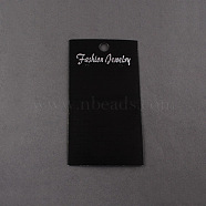 Earring Displays Cards, Black, 90x50mm(X-CDIS-R008)