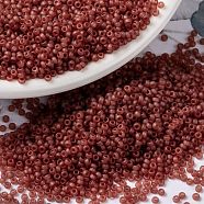 MIYUKI Round Rocailles Beads, Japanese Seed Beads, 15/0, (RR372) Semi-Frosted Berry, 1.5mm, Hole: 0.7mm, about 27777pcs/50g(SEED-X0056-RR0372)