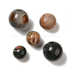 Natural Desert Jasper/Polychrome Jasper Display Decorations, Planet-Like Stone, Reiki Energy Stone for Meditation, Round Ball, 45~65mm(G-C010-03)