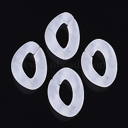 Transparent Frosted Acrylic Linking Rings, Quick Link Connectors, for Curb Chains Making, Twist, Clear, 30x21x6.5mm, Inner Diameter: 16x8mm, about 288pcs/500g(FACR-N004-006)