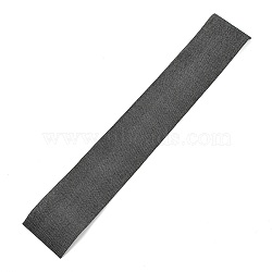 Rectangle Iron on/Sew On Patches, Polyester Appliques, Repair Patches for Knee or Elbow of Clothes, Black, 480x80x0.4mm(PATC-XCP0001-01)