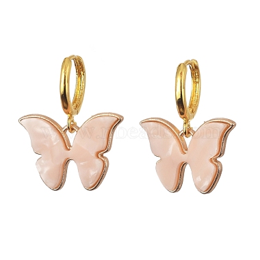 PeachPuff Butterfly Cellulose Acetate Earrings