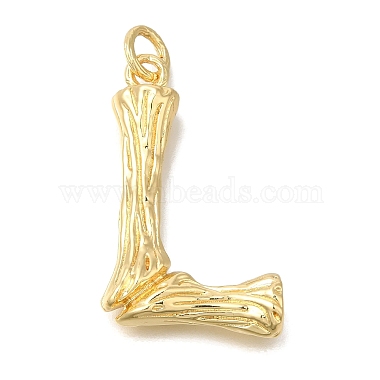 Real 18K Gold Plated Letter L Brass Pendants