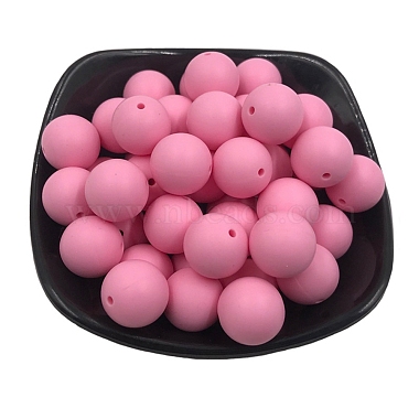 Pearl Pink Round Silicone Beads