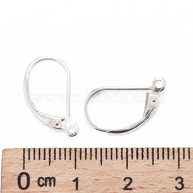925 Sterling Silver Hoop Earrings(X-STER-P032-06S)-3