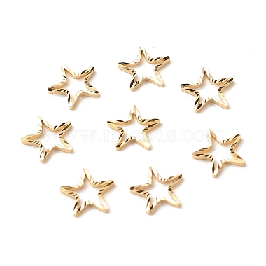 Real 24K Gold Plated Star Brass Linking Rings