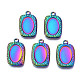 Rack Plating Rainbow Color 304 Stainless Steel Pendant Cabochon Settings(STAS-S119-118)-1