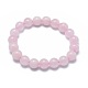 Natural Rose Quartz Bead Stretch Bracelets(X-BJEW-K212-A-045)-1