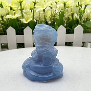 Opalite Carved Snake Figurines, for Home Office Desktop Feng Shui Ornament, 30~40mm(PW-WG18724-02)