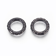 304 Stainless Steel Spring Gate Rings, O Rings, Gunmetal, 23x3.5mm, Inner Diameter: 17mm(STAS-P217-13B-03)