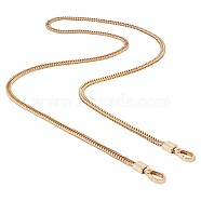 Alloy Chain Bag Handles, Bag Straps, with Iron Snap Clasp, Golden, 120x0.7x0.35cm(FIND-WH0038-84G)