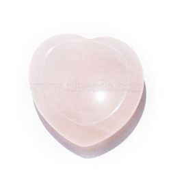 Natural Rose Quartz Heart Worry Stone for Reiki Balancing, Home Display Decorations, 30x8mm(PW-WG62388-07)