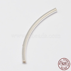 925 Sterling Silver Tube Beads, Silver, 30x1.5mm, Hole: 1mm(STER-K021-02S)