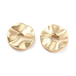 Brass Beads, Flat Round, Real 18K Gold Plated, 6x6x1.5mm, Hole: 1.2mm(KK-Q789-49G)