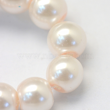Baking Painted Pearlized Glass Pearl Round Bead Strands(HY-Q330-8mm-41)-3