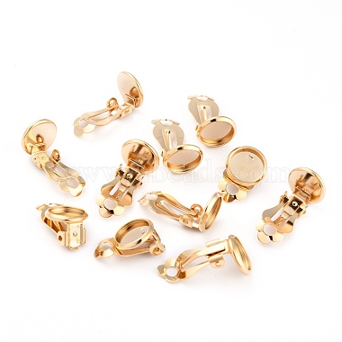Golden 304 Stainless Steel Clip-on Earring Findings