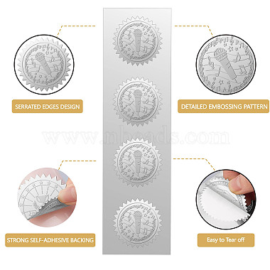 Custom Round Silver Foil Embossed Picture Stickers(DIY-WH0503-004)-3