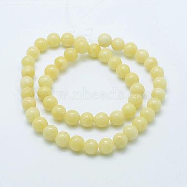 Cuentas mashan naturales redondos del jade hebras(G-D263-6mm-XS06)-3