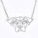 Non-Tarnish 201 Stainless Steel Puppy Pendant Necklaces(NJEW-T009-JN042-1-40)-1