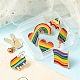 8 stücke 8 stil rianbow farbe stolz flag emaille pins set(JEWB-YW0001-01)-7