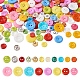 350Pcs 7 Style Plastic Buttons(BUTT-FW0001-01)-2